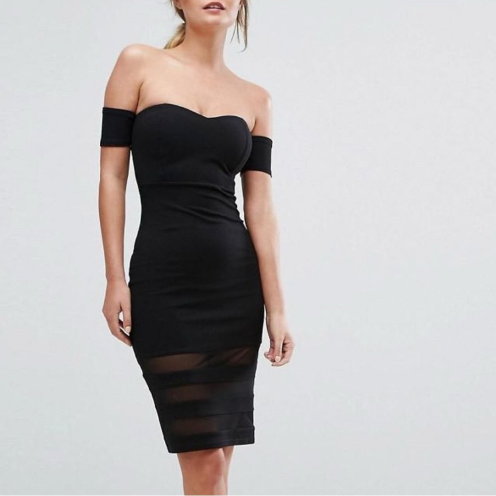 J for Justify Black Strapless Dress